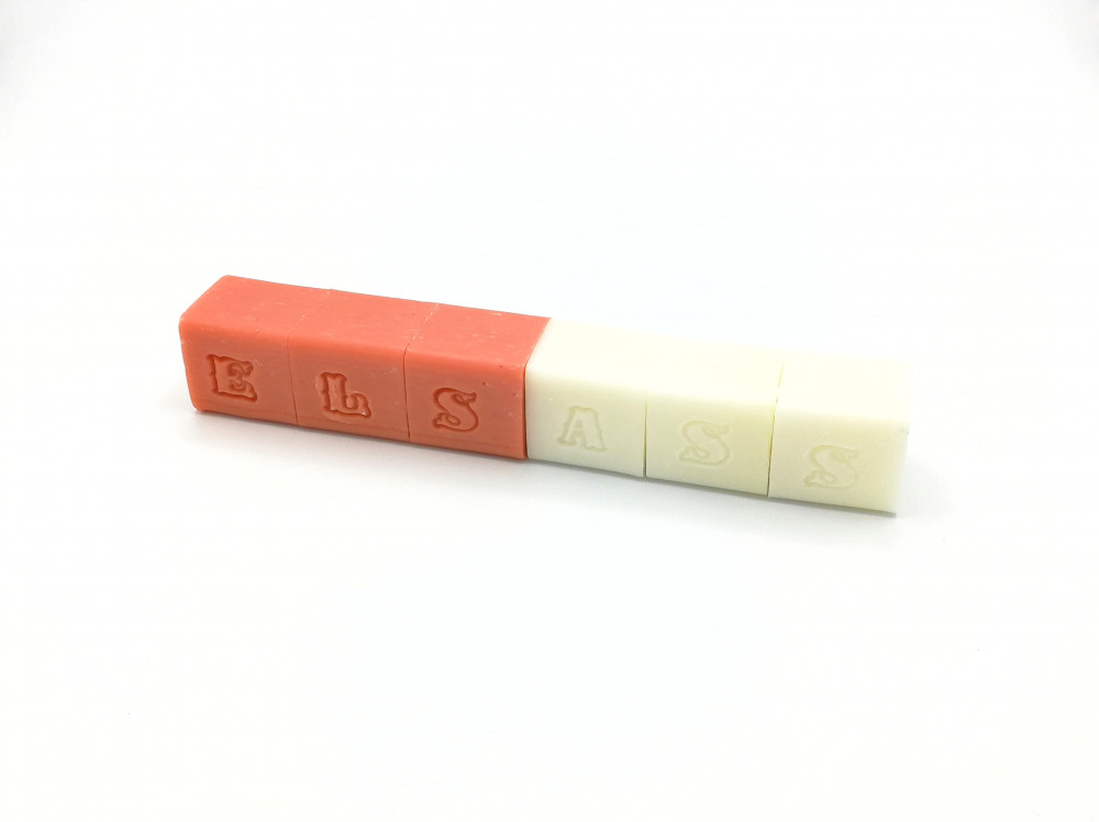Barre de 6 cubes tamponnée Elsass Barre de 6 cubes tamponnée Elsass