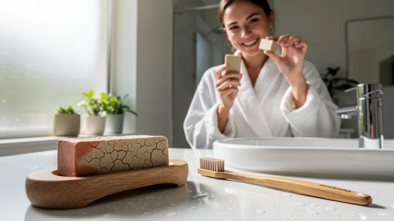 Test d’un dentifrice solide à l’argile après six semaines, avis du dentiste en image réaliste